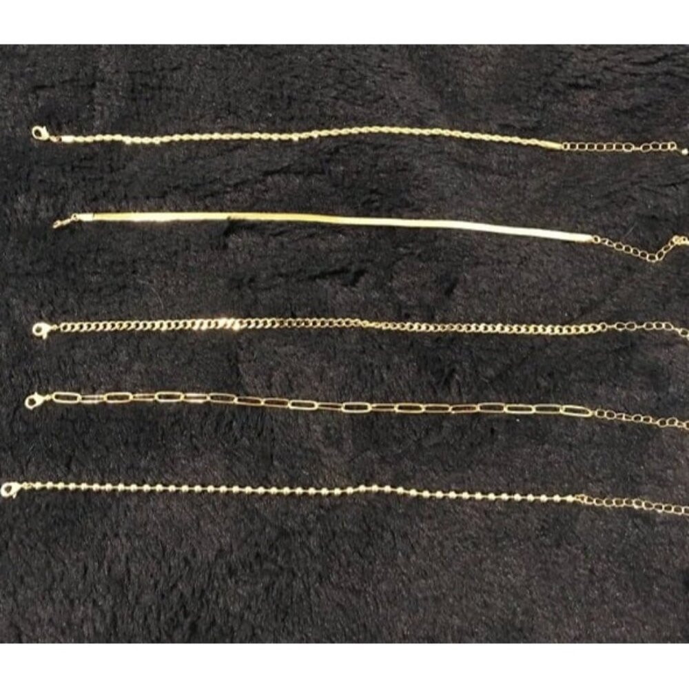 New Extra Large Anklets for Women Large Ankle, 14K Real Gold Dainty Anklets